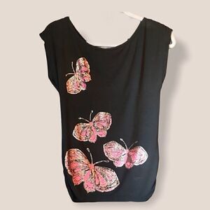 H&M Butterfly Capped Tee 